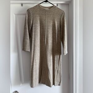 Tash + Sophie tan long sleeve dress